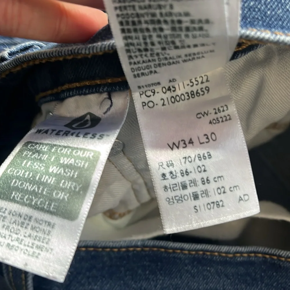 Levis 511 mens W34 L 30 Classic Blue Denim Jeans